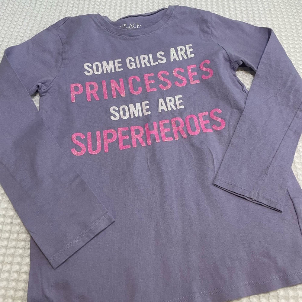 Girl’s Purple Long Sleeve Tee - Picture 1 of 4
